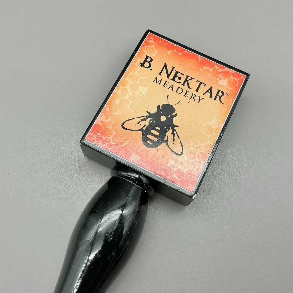 B. Nektar Meadery Tap Handle Black Orange Bee Logo Draft‎ Beer Bar Decor